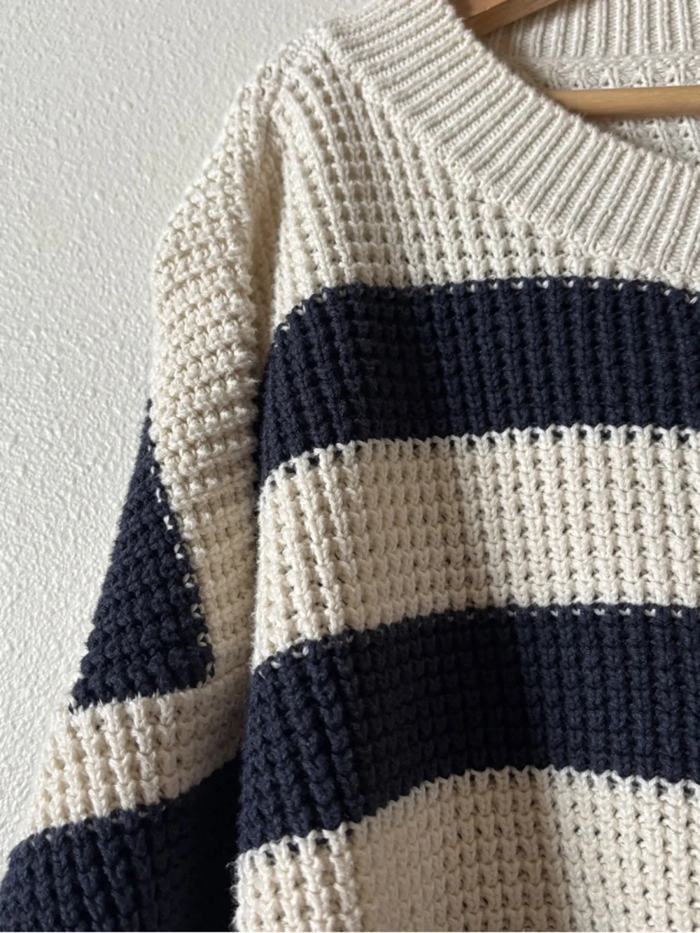 Emerson Fry Daily Sweater Navy French Stripe Organic Cotton Size Small - Picture 6 of 11